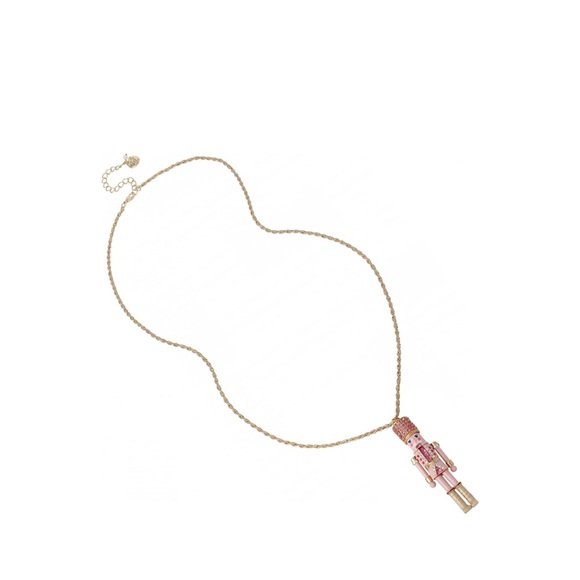 Betsey Johnson Nutcracker Pendant Long Necklace women’s pink - Picture 7 of 7